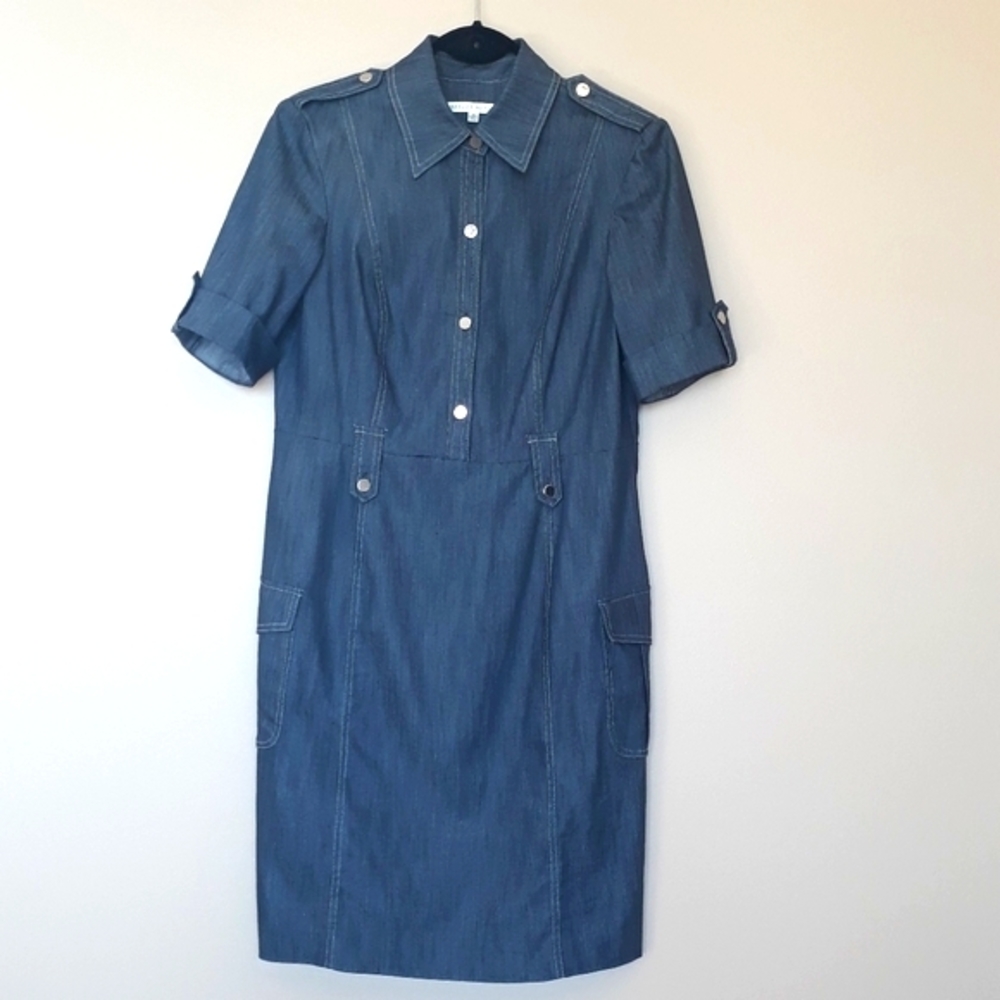 Sandra Darren Women's Size 12 Blue Denim Dress